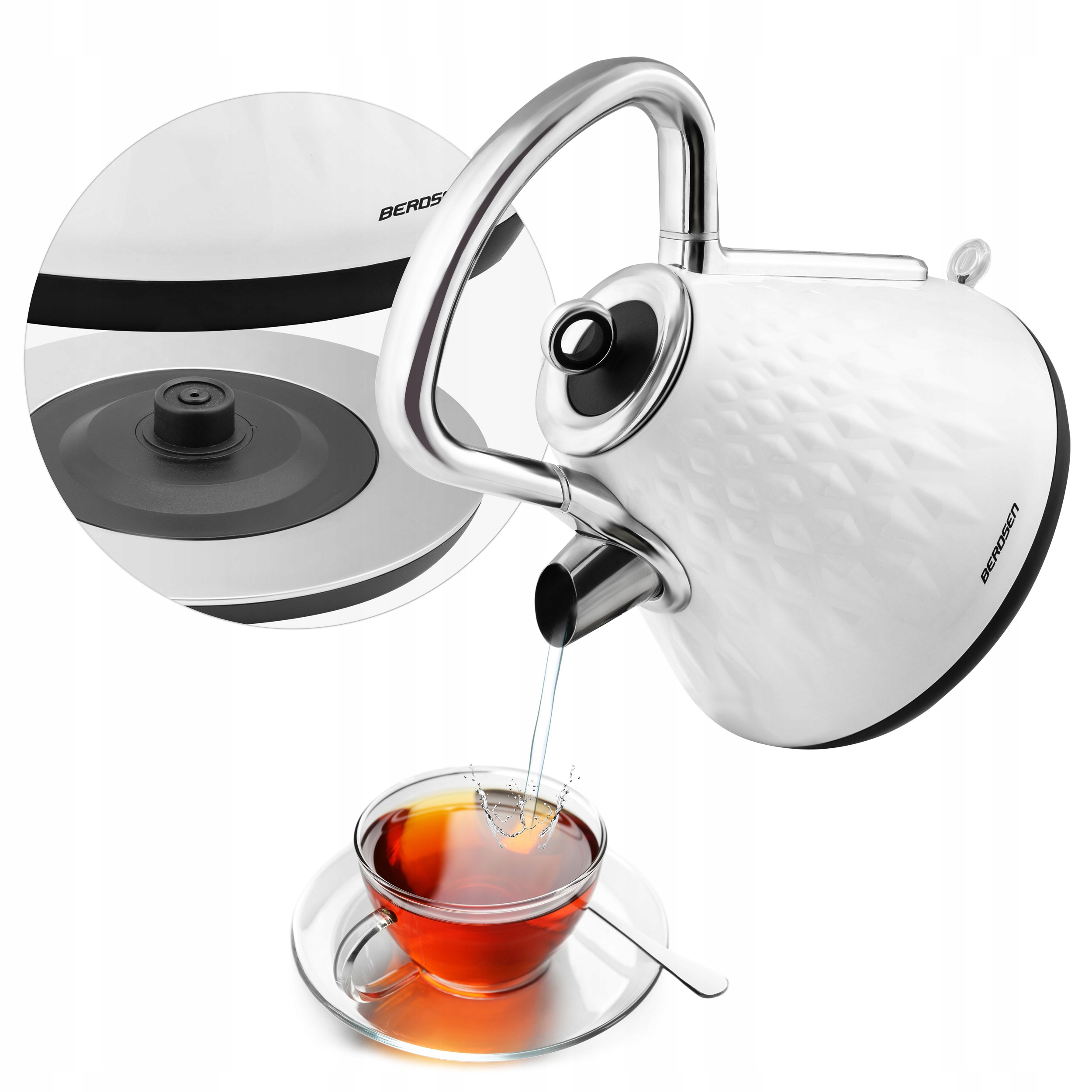 BREZŽIČNI ELEKTRIČNI GRELNIK VODE MODEN 1,7 L Spiralni grelec