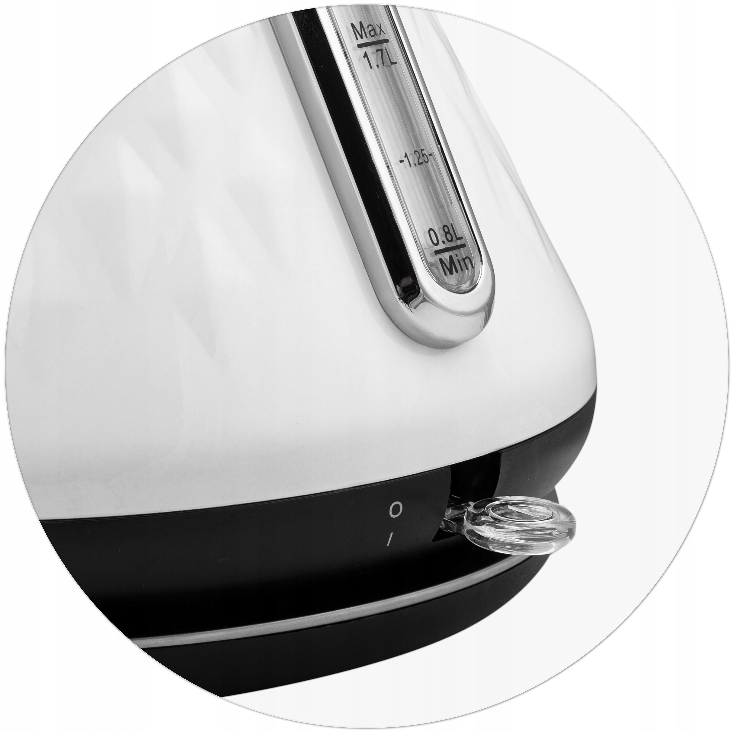 BREZŽIČNI ELEKTRIČNI GRELNIK VODE MODEN 1,7 L Prevladujoča bela barva