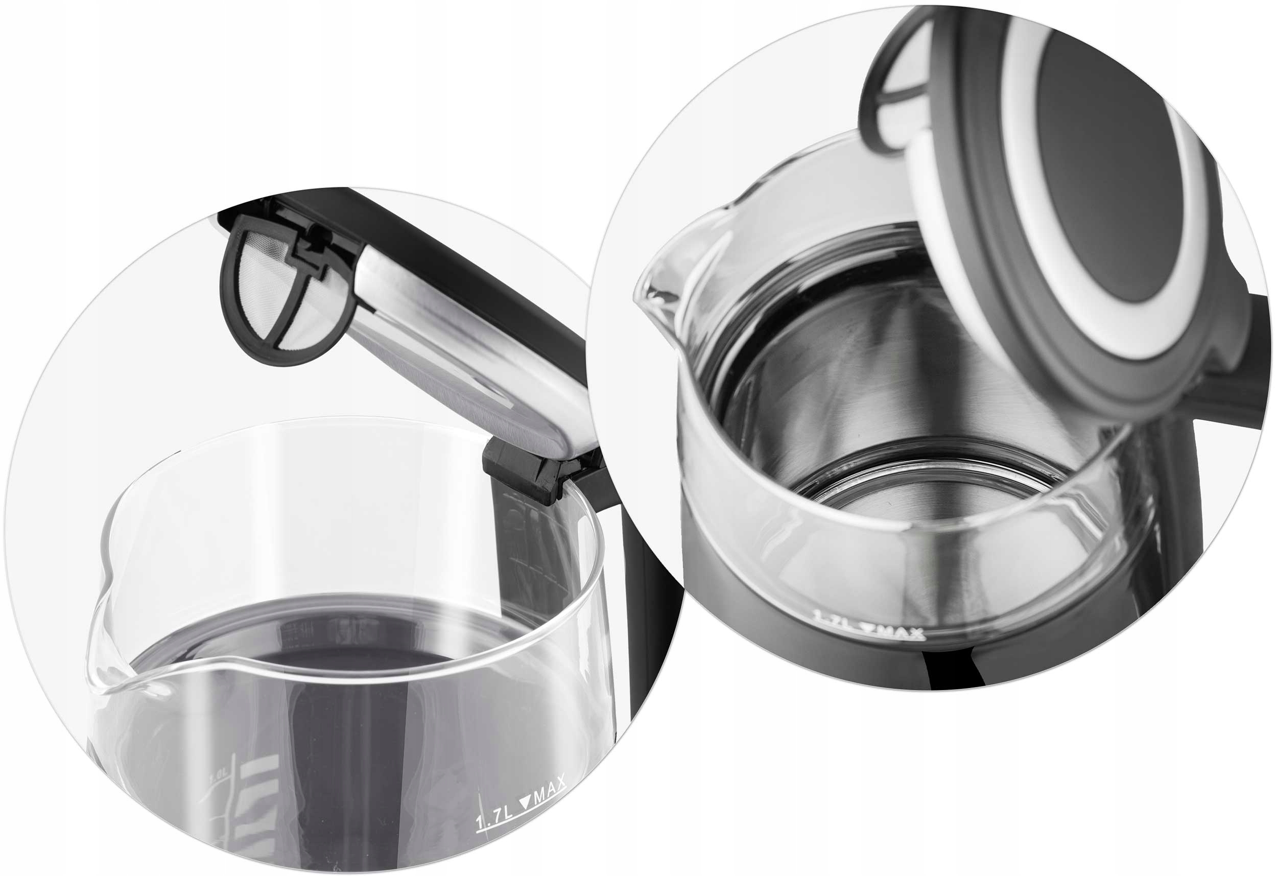 ELEKTRIČNI GRELNIK VODE Z REGULACIJO TEMPERATURE 2200 W, ZASLON NA DOTIK 1,7 L BERDSEN Koda proizvajalca 370700