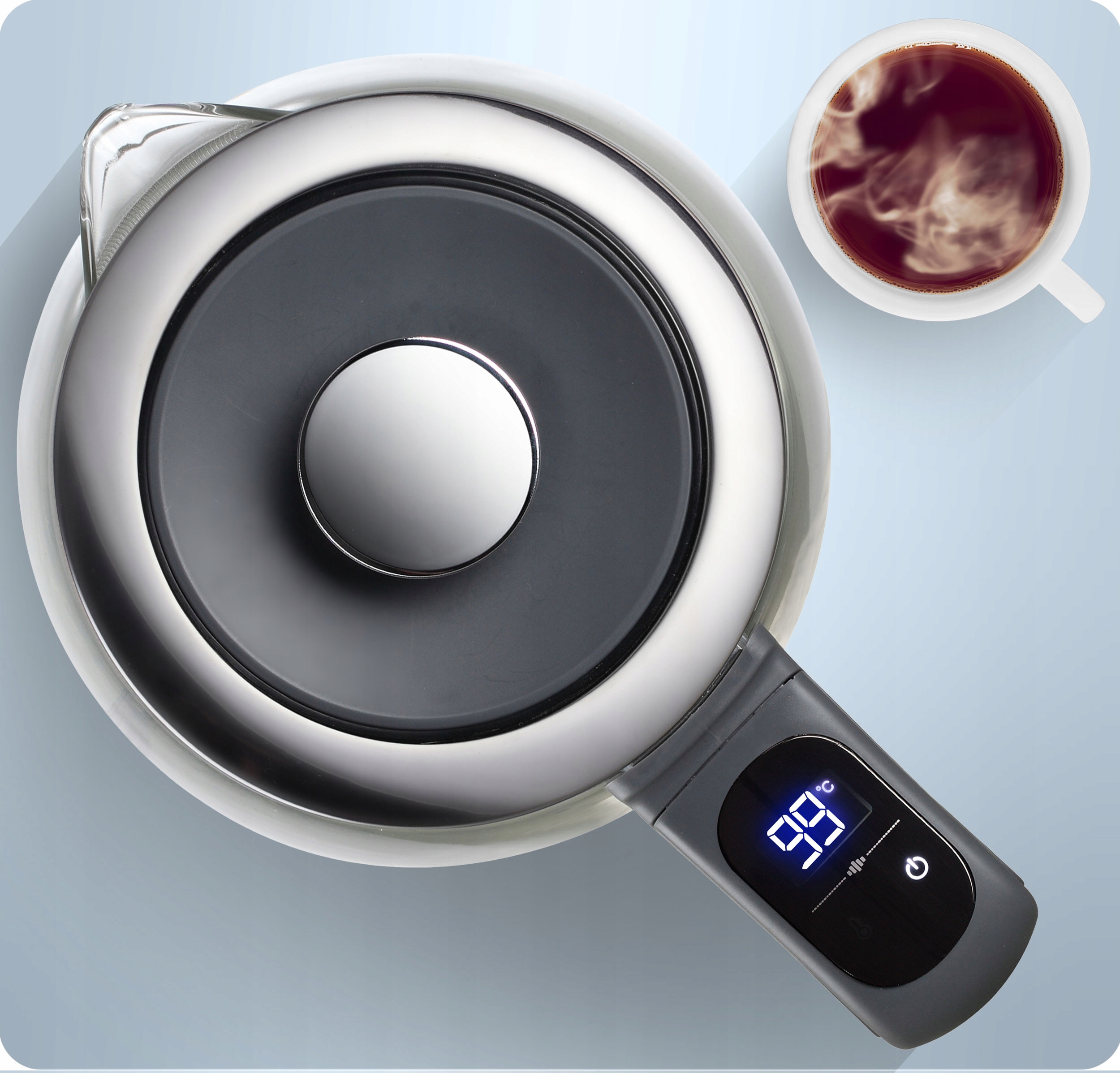 ELEKTRIČNI STEKLENI GRELNIK Z REGULACIJO TEMPERATURE 2200 W BERDSEN 1,7 L Moč 2200 W