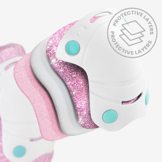 Ščitniki za komolce in kolena Cariboo bleščeče roza (velikost S) 5