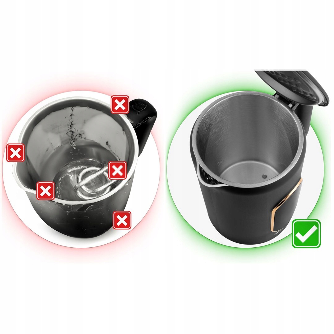 Električni grelnik vode z regulacijo temperature 1,7 l 2200 W, zaslon na dotik, kovinski, koda proizvajalca: Strong electric kettlebell 10040