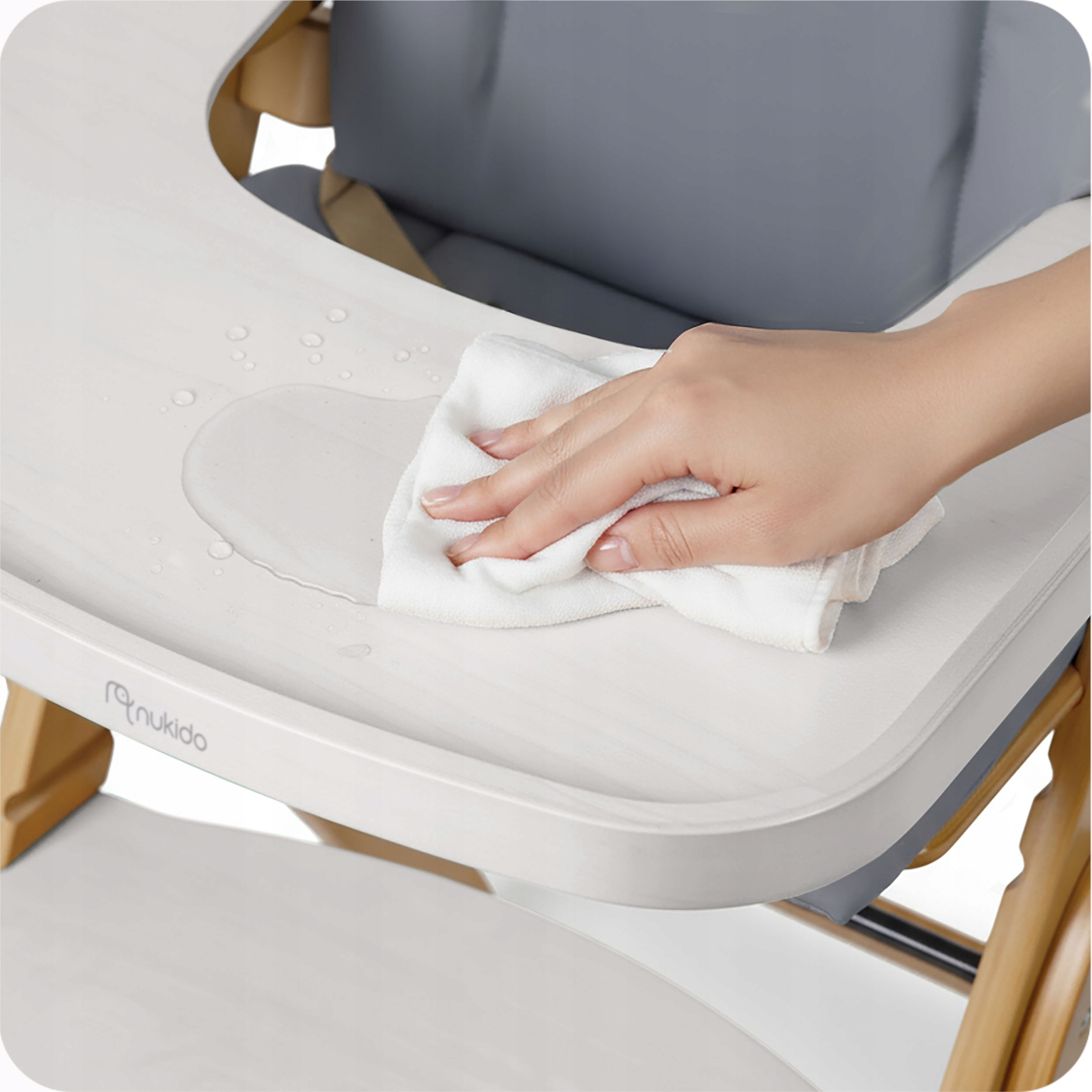 ZLOŽLJIV LESENI OTROŠKI STOL z nastavljivimi trakovi NUKIDO Teža izdelka z individualno embalažo 6,5 kg