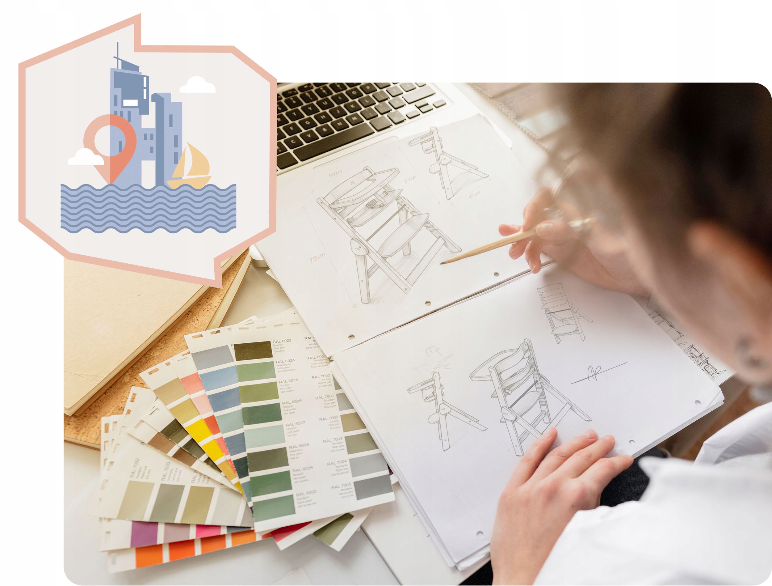 LESENI ZLOŽLJIVI OTROŠKI STOL z nastavljivimi trakovi Višina izdelka 78 cm