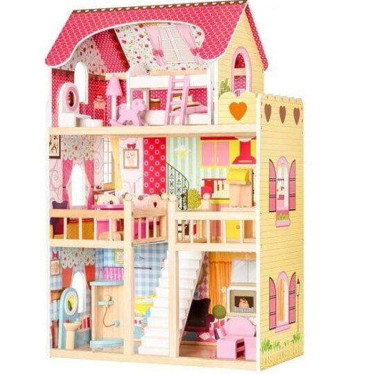 LESENA HIŠICA ZA LUTKE – Strawberry Residence