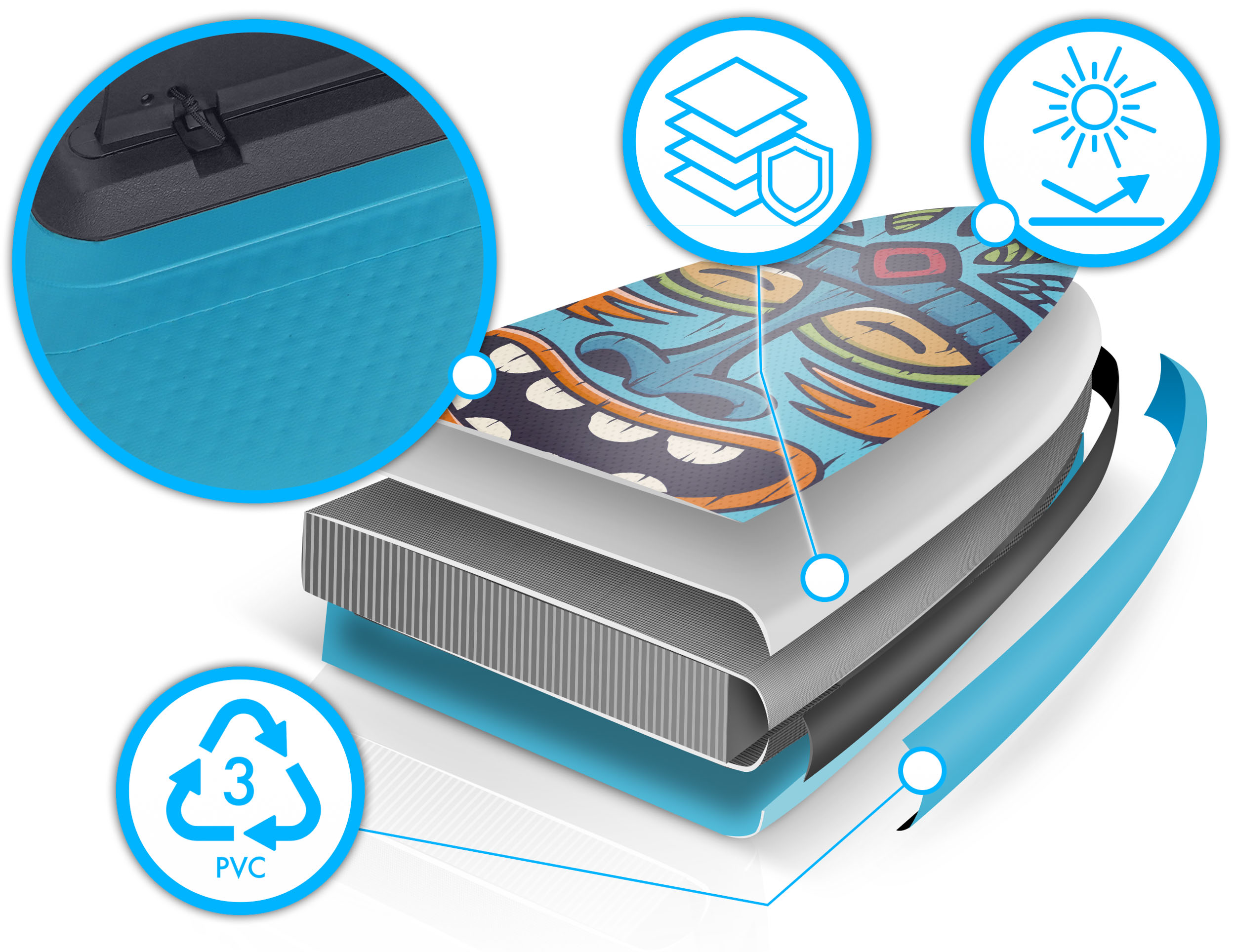 Napihljiva SUP deska za plavanje Paddle Aquasurf 275 cm KOMPLET Koda proizvajalca 850000