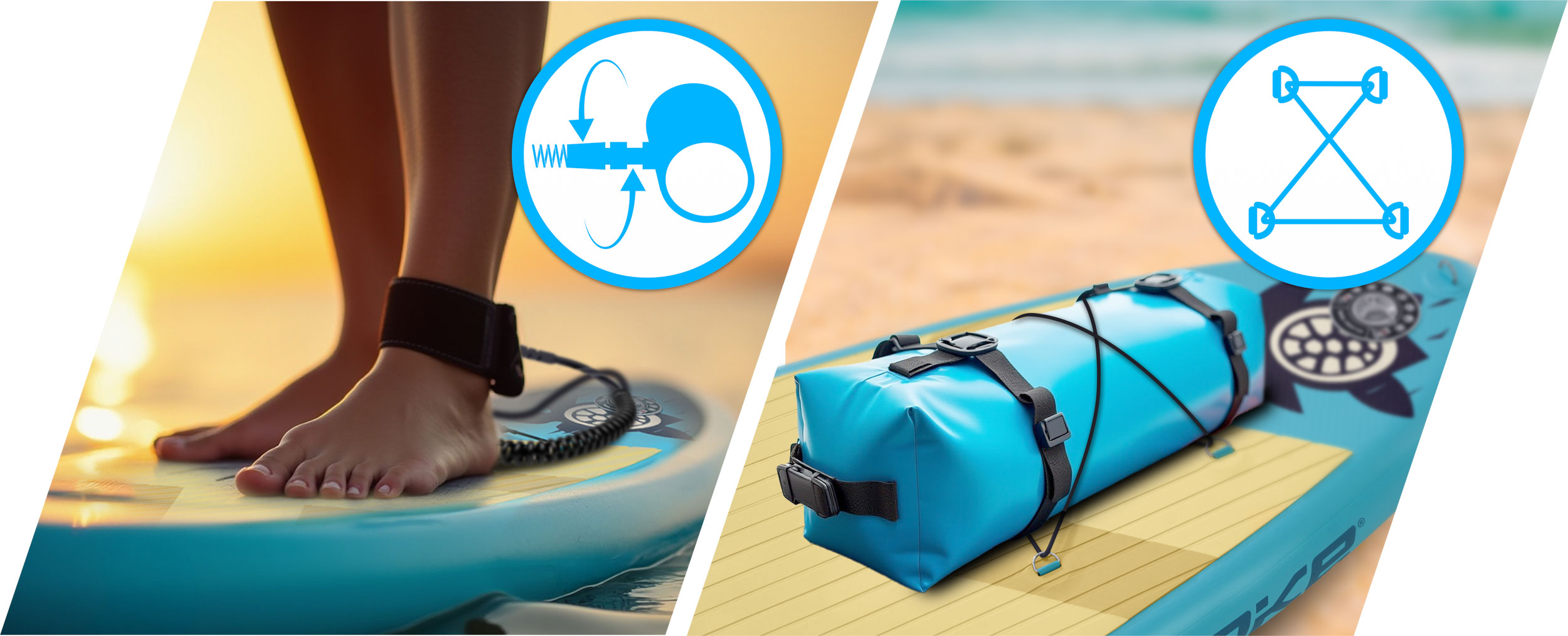 Napihljiva SUP deska za plavanje Paddle Aquasurf 275 cm POPOLN KOMPLET Teža izdelka z individualno embalažo 10,6 kg