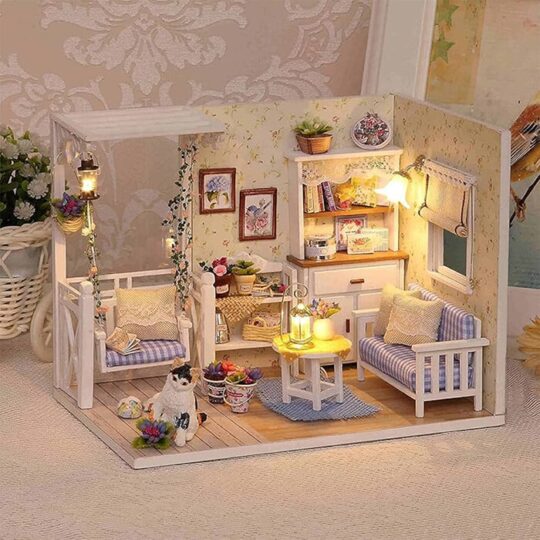 Otroška hišica za punčke - Naredi sam retro dnevna soba