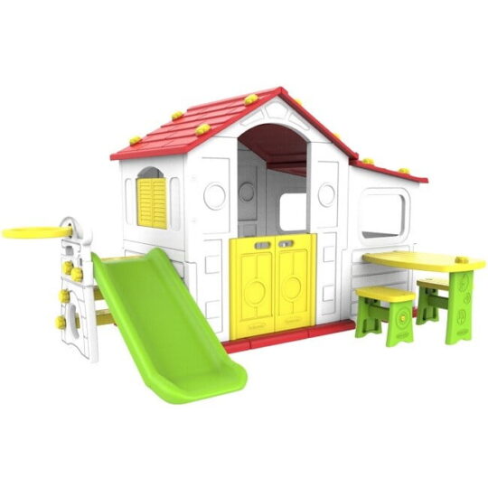 Dječja vrtna kućica s toboganom - 4u1 Lodge