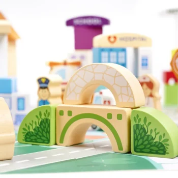 Kx6198 Klocki Drewniane Edukacyjne Miasto Puzzle 120el 5