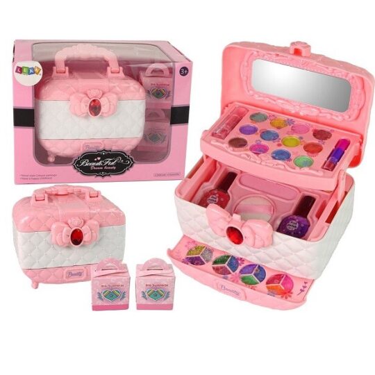 Otroška tristopenjska kozmetična torbica - Lepotica + presenečenje