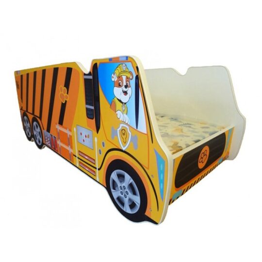 Otroška posteljica - Tovornjak za ruševine Paw Patrol 140x70cm
