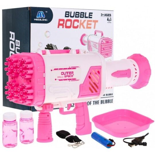 Otroška pištola z baloni - Bubble Rocket Pink