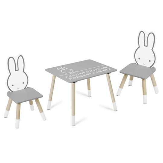 Otroška miza in stolček - Miffy Grey