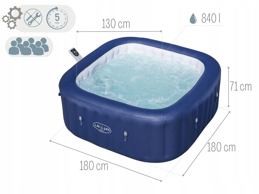 Napihljiva masažna kad Lay-Z-Spa HAWAII Bestway 6001H za 6 oseb MODEL 2025 EAN (GTIN) 6941607369470