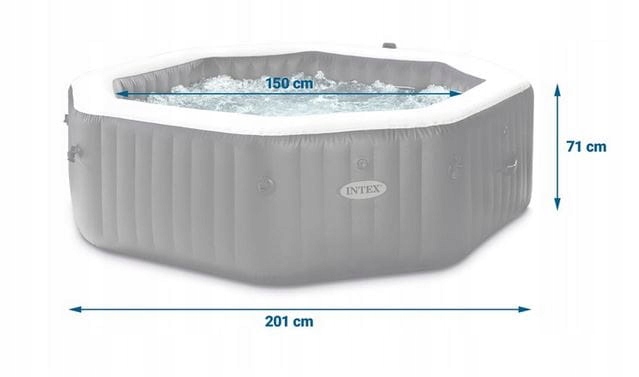 Napihljiv SPA za 4 osebe s hidromasažo Deluxe Intex 28458 Barva notranjosti črna