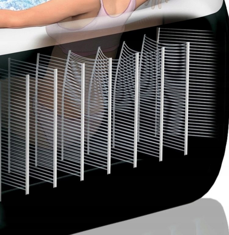 Napihljiv SPA za 4 osebe s hidromasažo Deluxe Intex 28458 Zunanja barva črna