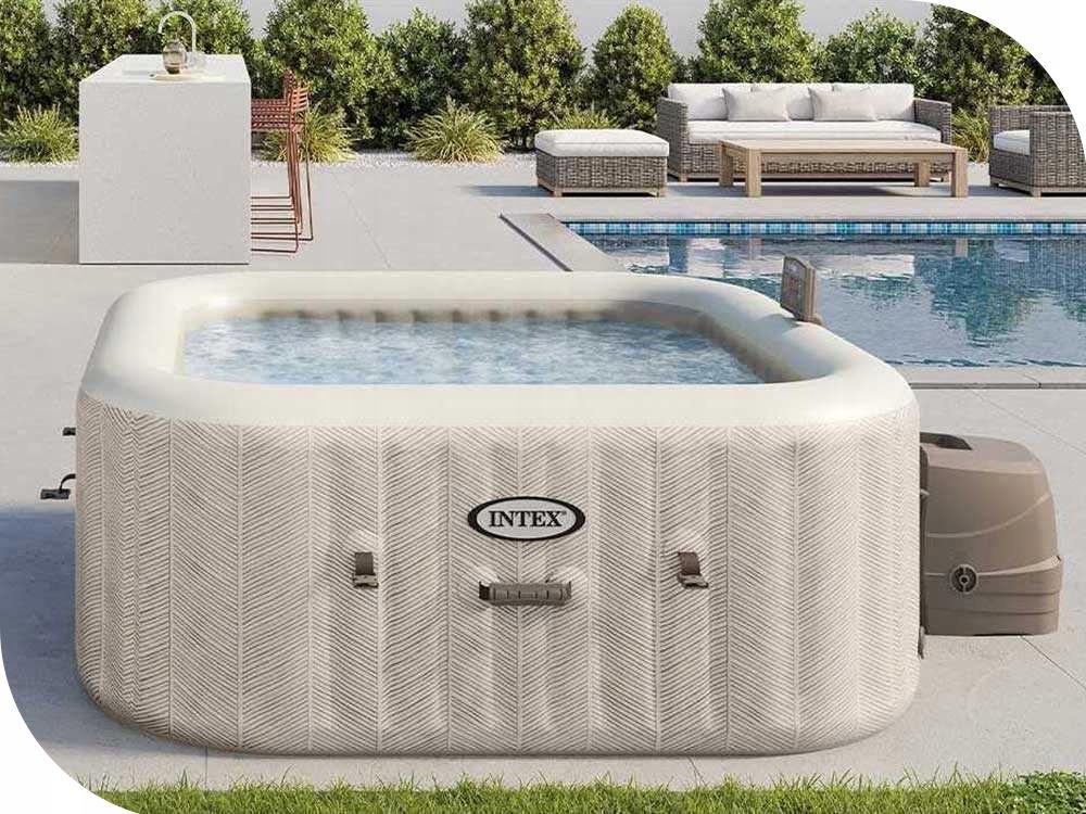 Napihljiva hidromasažna jama Pure Spa Intex 28446 4 osebe + POLN generator klora dolžina 175 cm