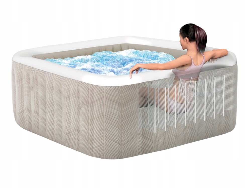 Napihljiva masažna kad Pure Spa Intex 28446 4 osebe + generator klora POLNA prostornina 795 l