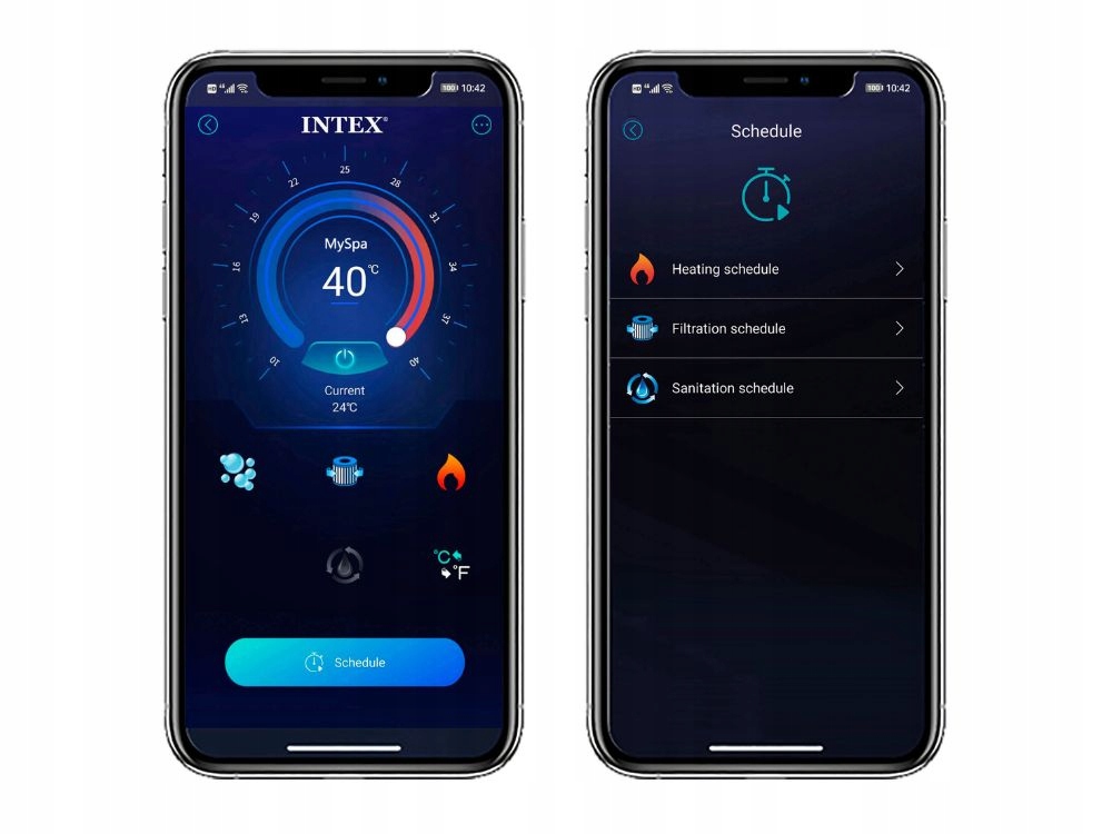 Napihljiva masažna kad Pure Spa Intex 28446 4 osebe + generator klora POLNJENA konstrukcija napihljiva