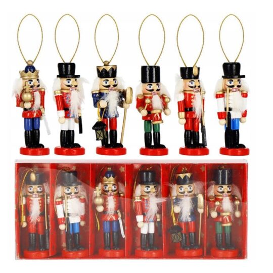 Leseni božični orehčki - komplet 6 kosov