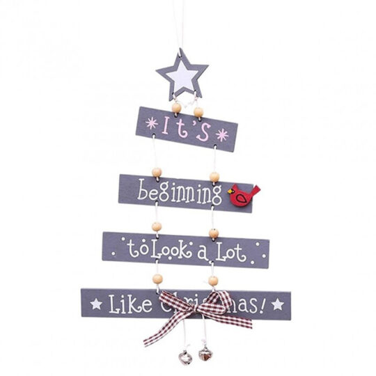 Lesen okrasek za božično drevo siv KSN67