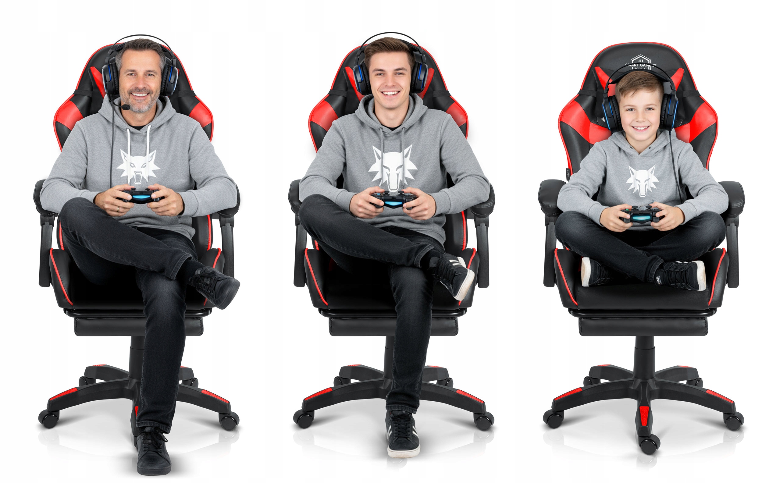 IGRALNI STOL IGRALNI STOL Z NASLONOM ZA NOGE, BLAZINAMI ZA NASLON ZA NOGE, Umetno usnje, Širina sedeža 36 cm