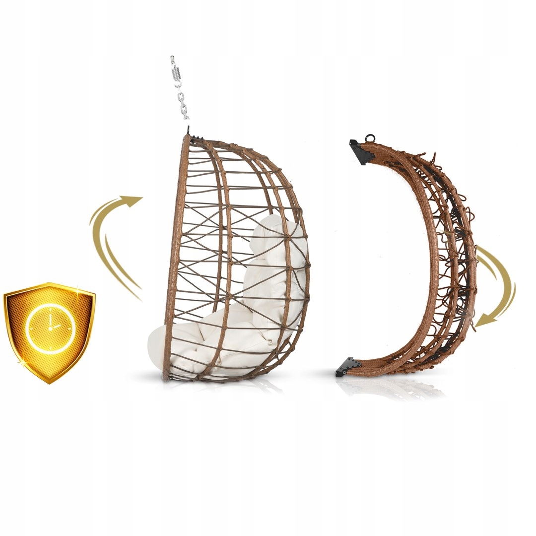 TIHUANA RJAV VISEČI VRTNI STOL + SVETLO BEŽ BLAZINE ZA KAVČ Tihuana Line