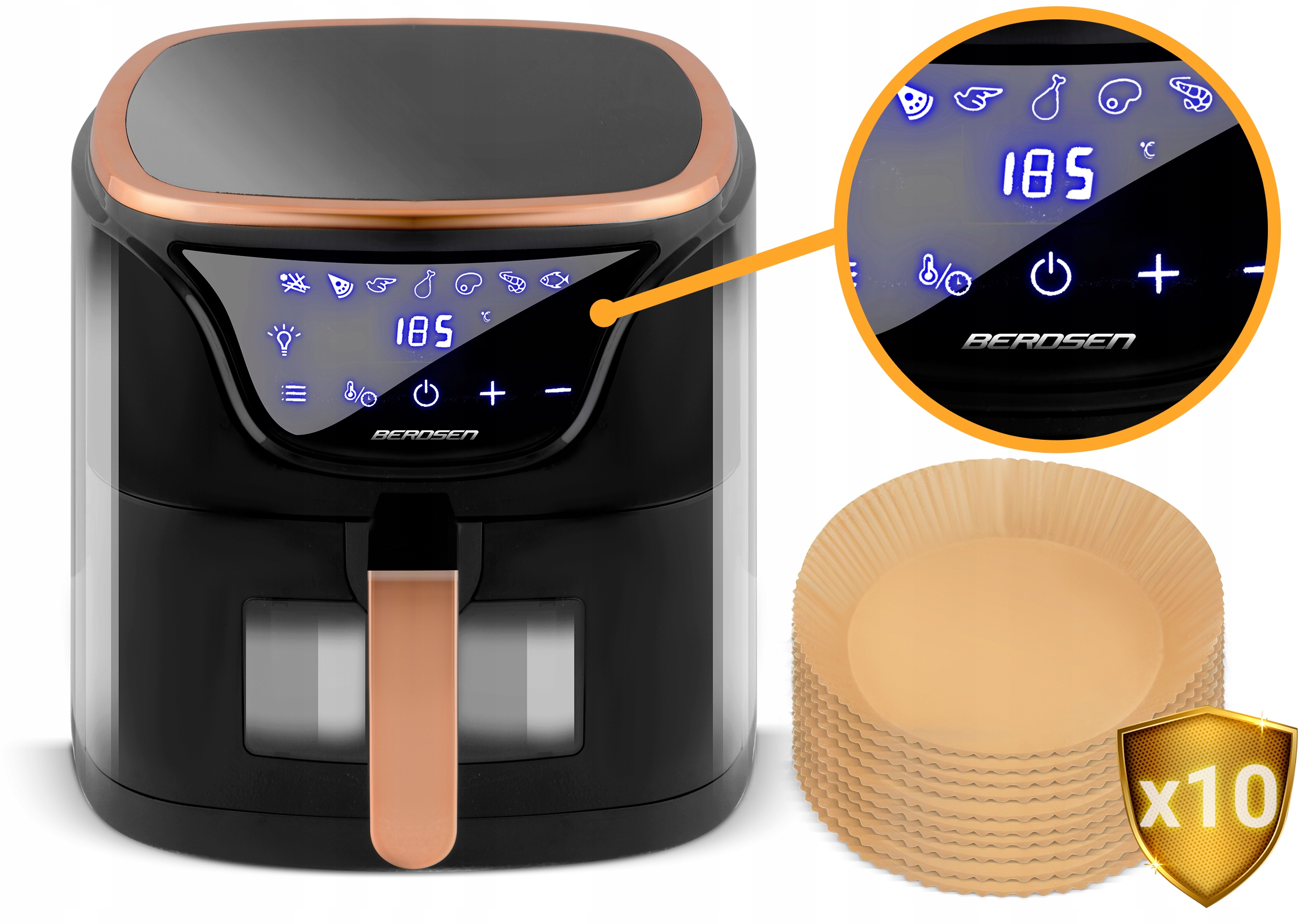 CVRTNIK BREZ MAŠČOB 5L FREE BERDSEN 1500W Prevladujoča črna barva