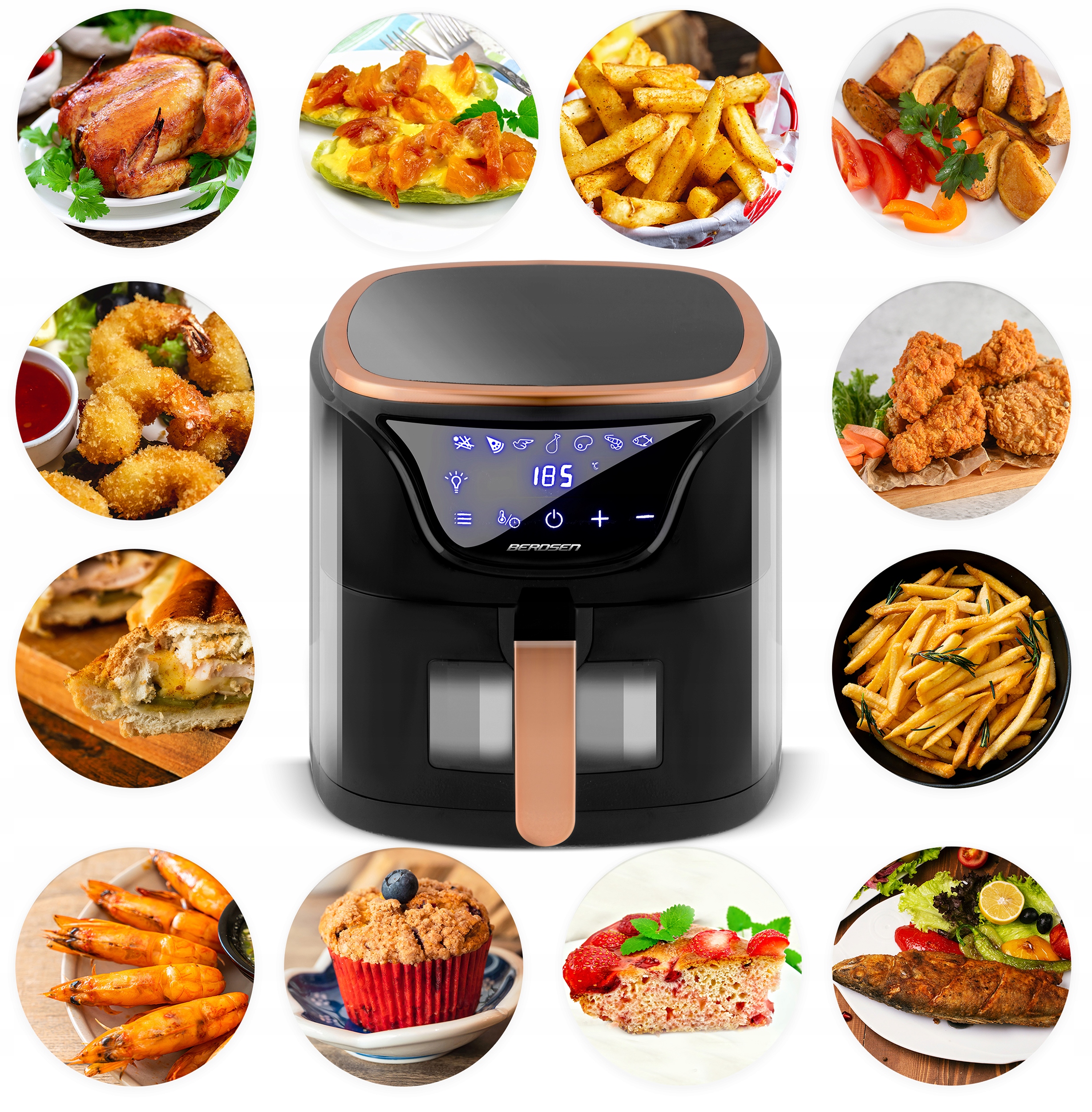 CVRTNIK BREZ MAŠČOB 5 L FREE BERDSEN 1500 W Širina izdelka 36 cm