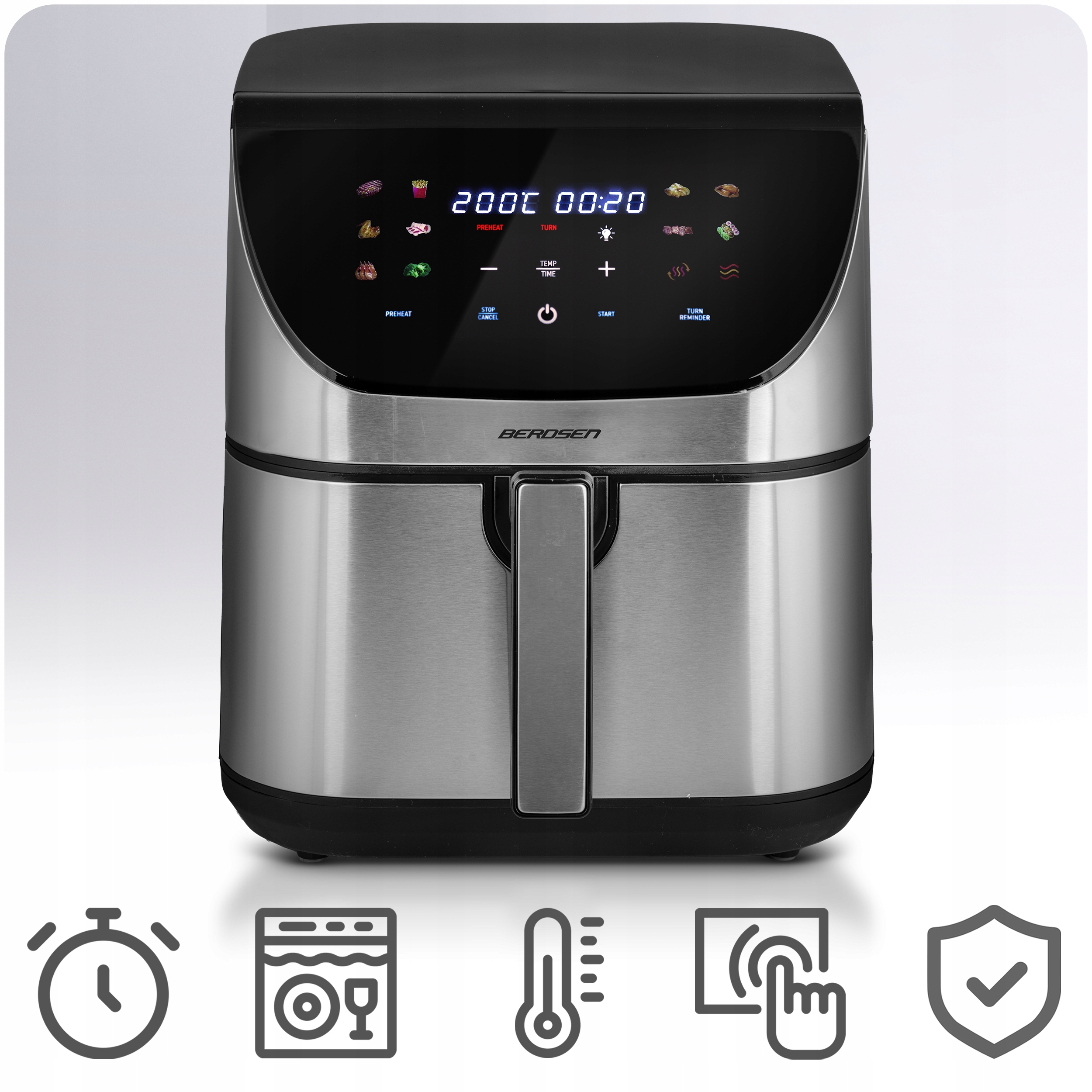 CVRTNIK BREZ MAŠČOB XL VELIKI VROČI CVRTNIK 8L BERDSEN 1700W Stanje v originalni embalaži