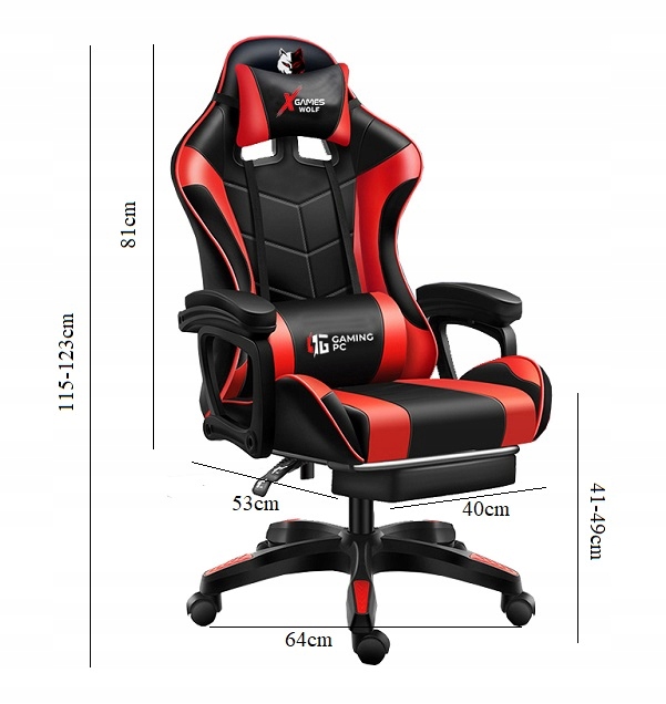 Igralni stol PRO Gaming + BREZPLAČNA MASAŽA RDEČ Višina kompleta je 123 cm