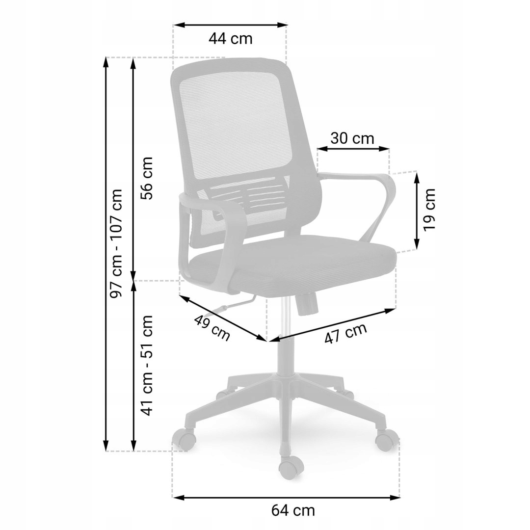 Pisarniški stol Sofotel Rivilo Furniture iz mikromreže, višina 107 cm