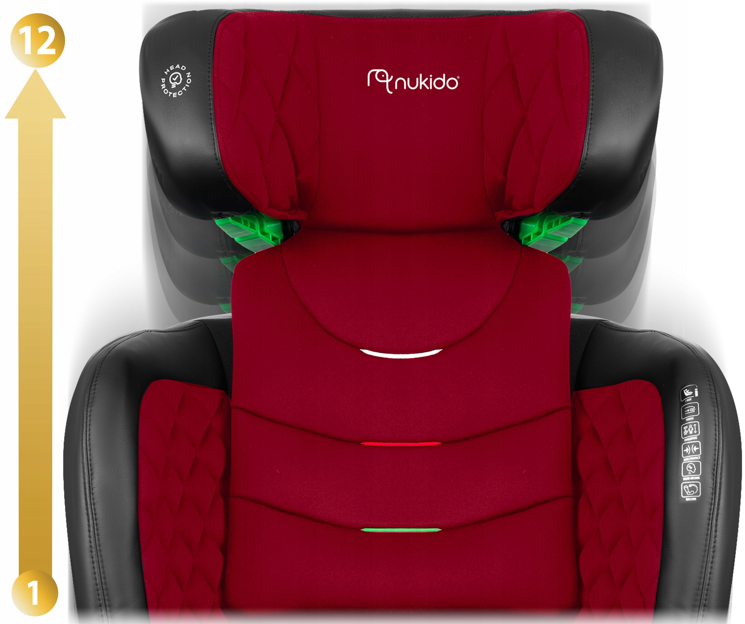 Avtosedež 15-36 kg ISOFIX Nukido Louis i-Size Način namestitve Varnostni pas avtomobila ISOFIX