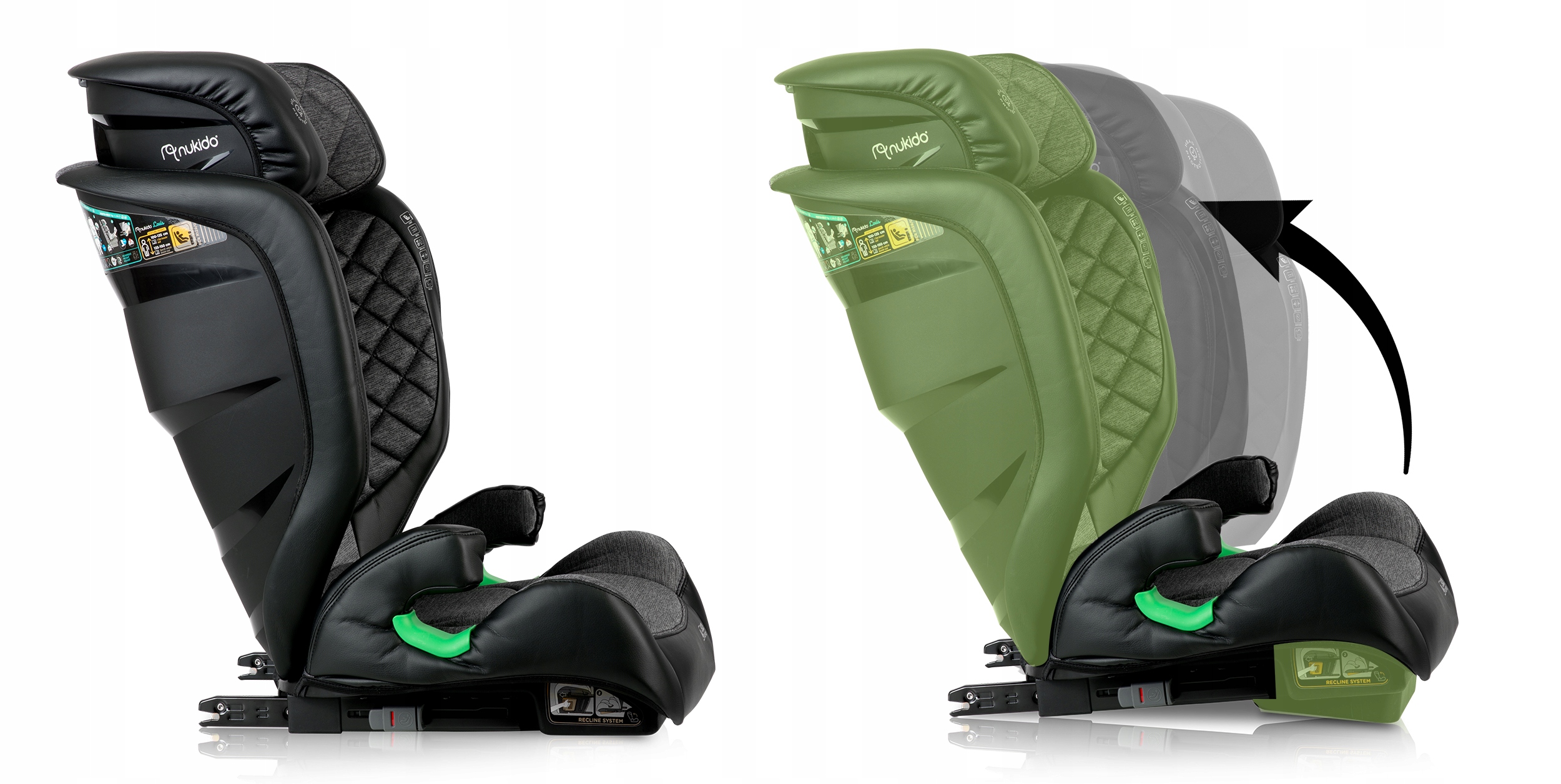 Avtosedež 15-36 kg ISOFIX Nukido Louis i-Size nastavljiv Odtenki sive in srebrne