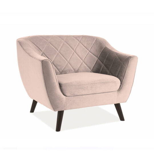 Molly fotelj - žametna roza
