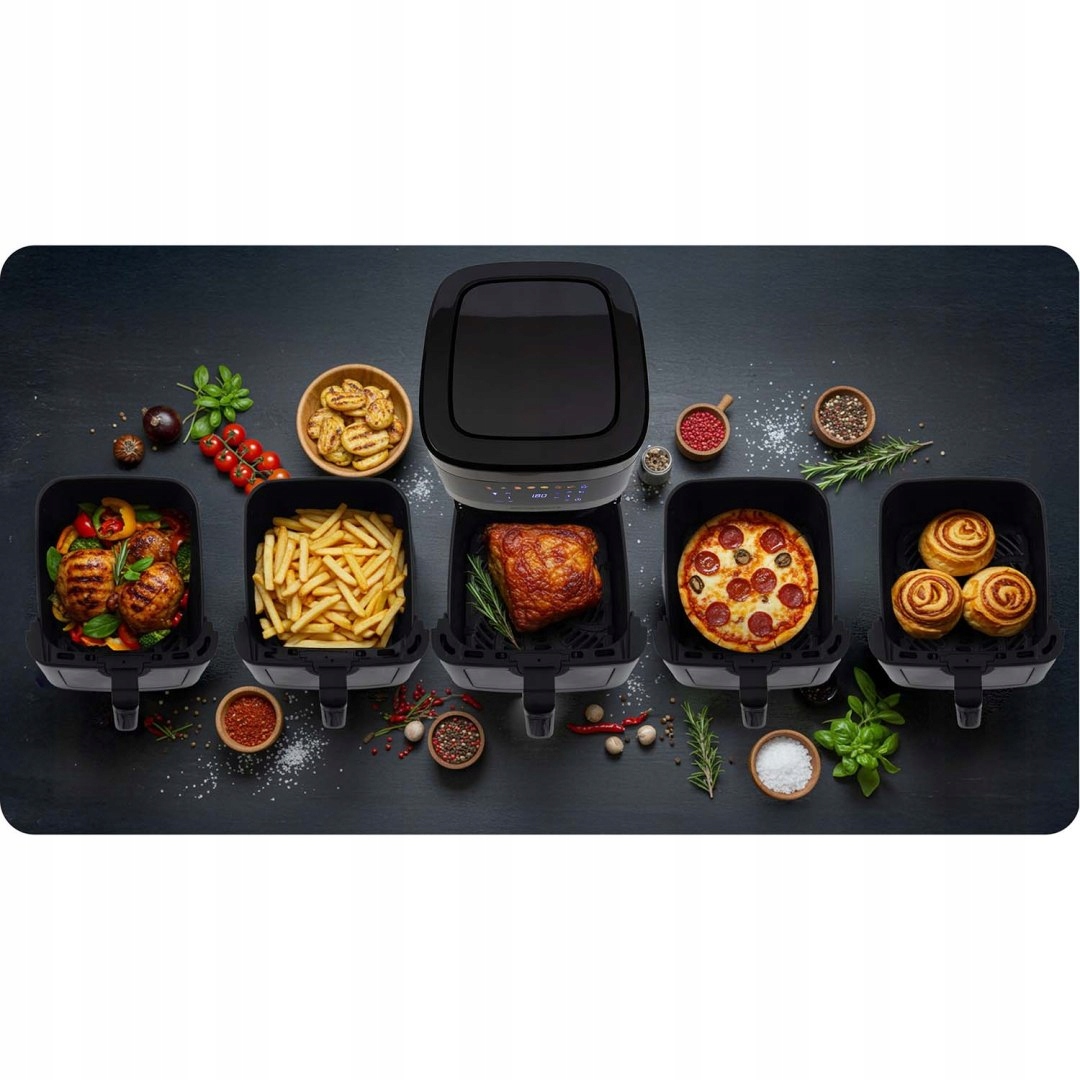 Cvrtnik na vroč zrak Berdsen BD-656, srebrn, prostornina posode 9,1 l