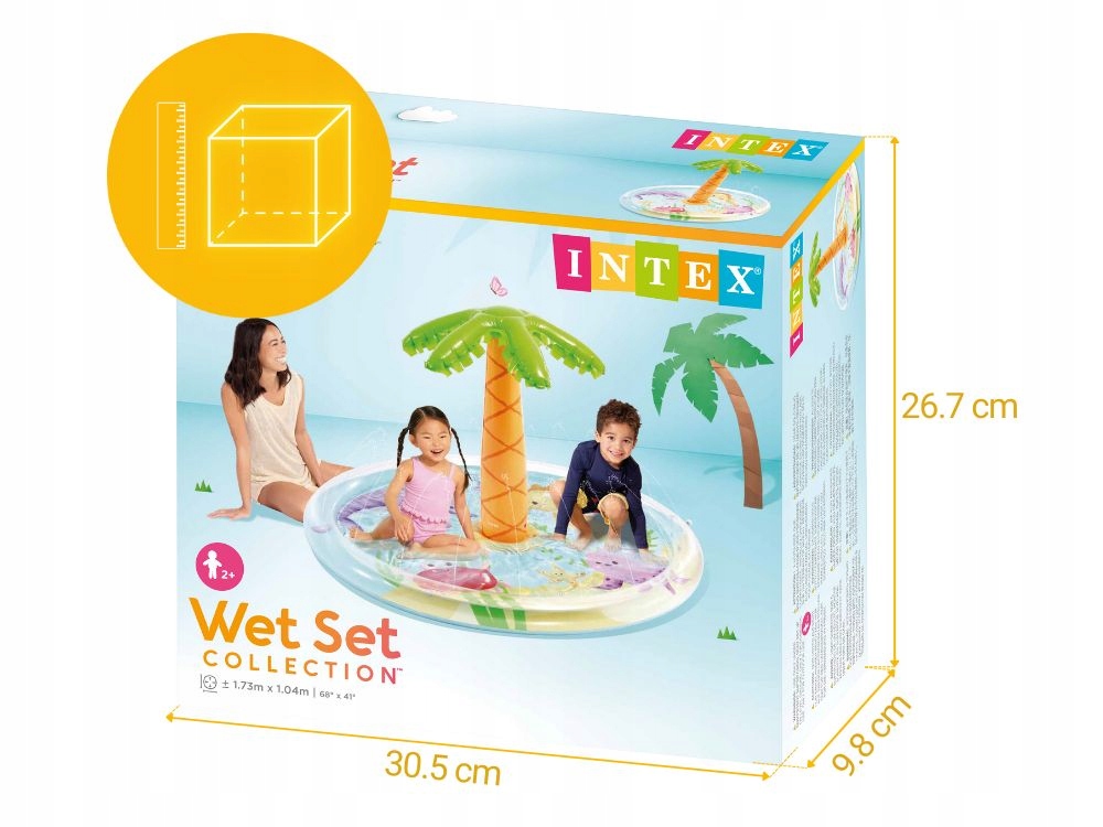 Napihljiv bazen INTEX, otroški bazen, Palma, 104x173 cm, znamka Intex