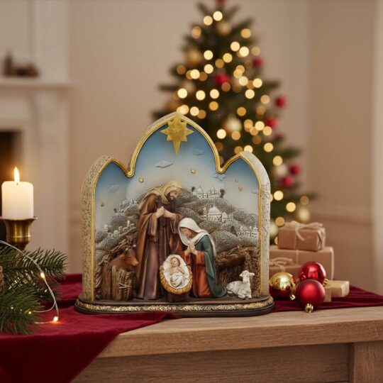 Jaslice s figurami in LED osvetlitvijo