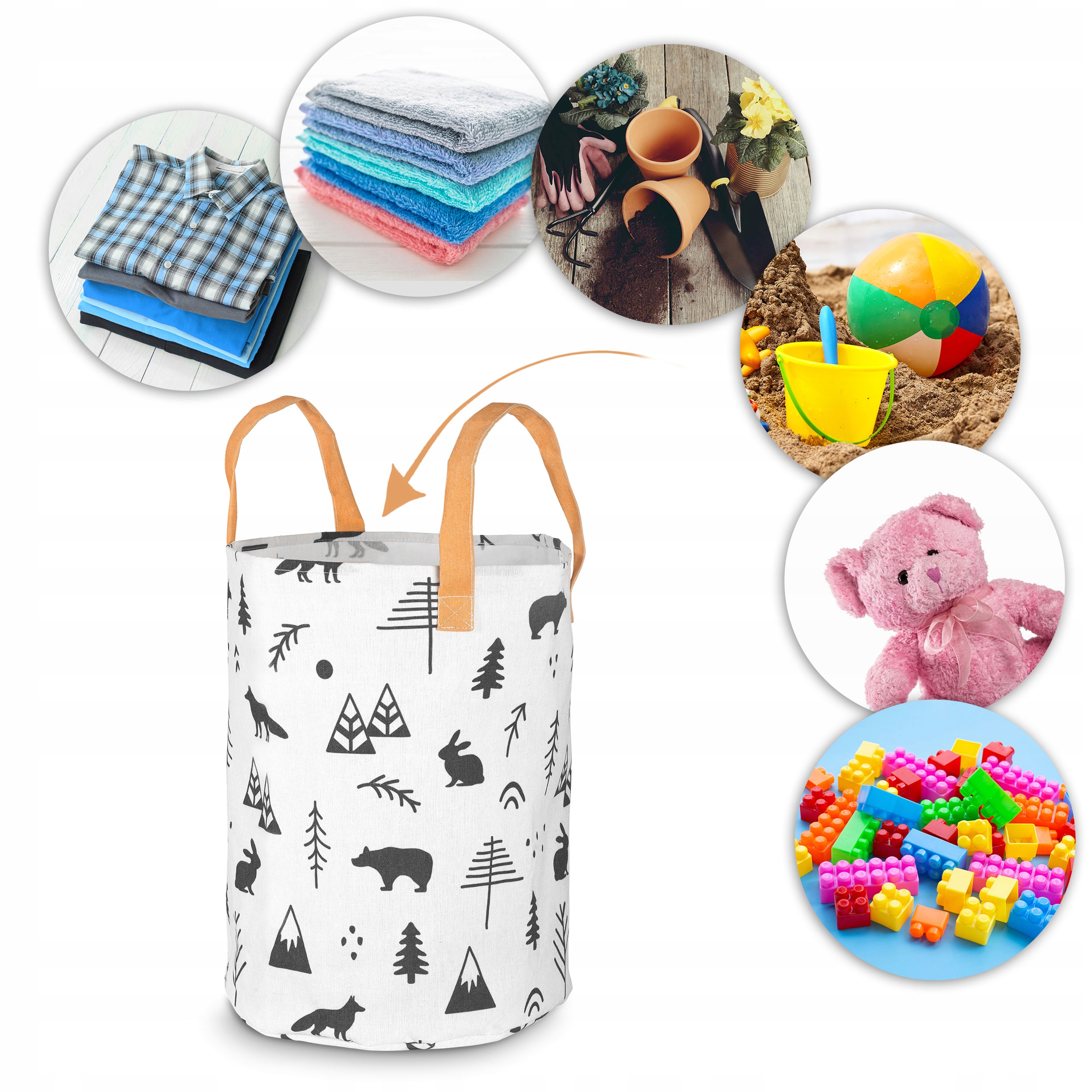 KOŠARA VREČA ZA IGRAČE VELIKA PROSTORNINA MOČNA Globina pohištva 35 cm