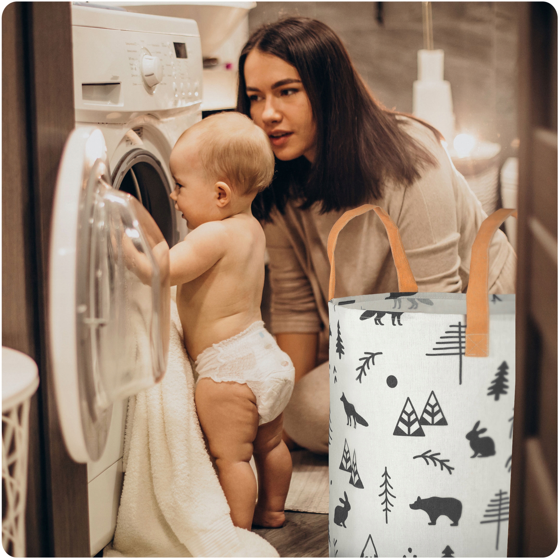 KOŠARA VREČA ZA IGRAČE VELIKA PROSTORNINA MOČNA bela barva