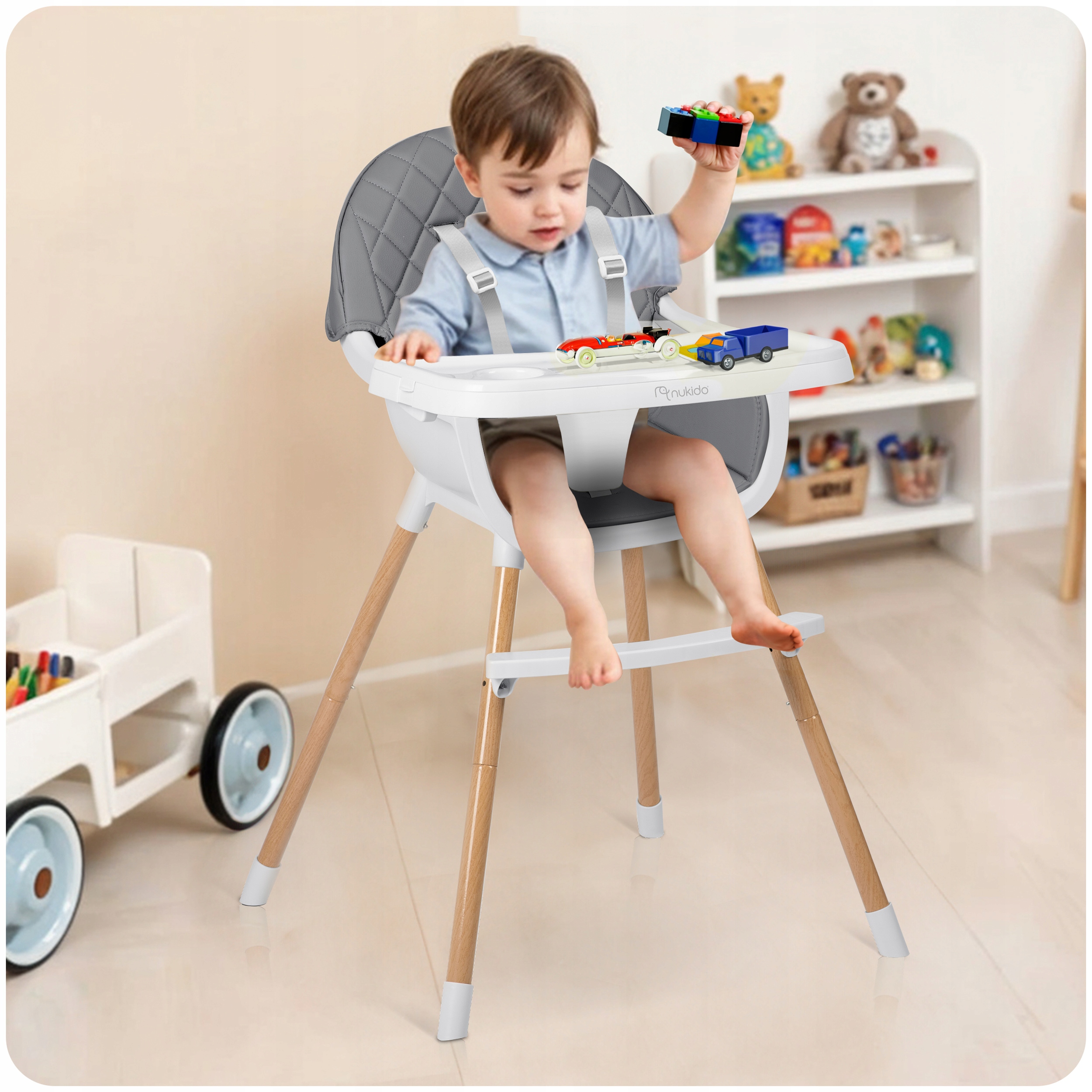 OTROŠKI STOLČEK ZA HRANJENJE Z NASTAVLJIVIM SEDEŽEM 3 V 1 Koda proizvajalca 700700