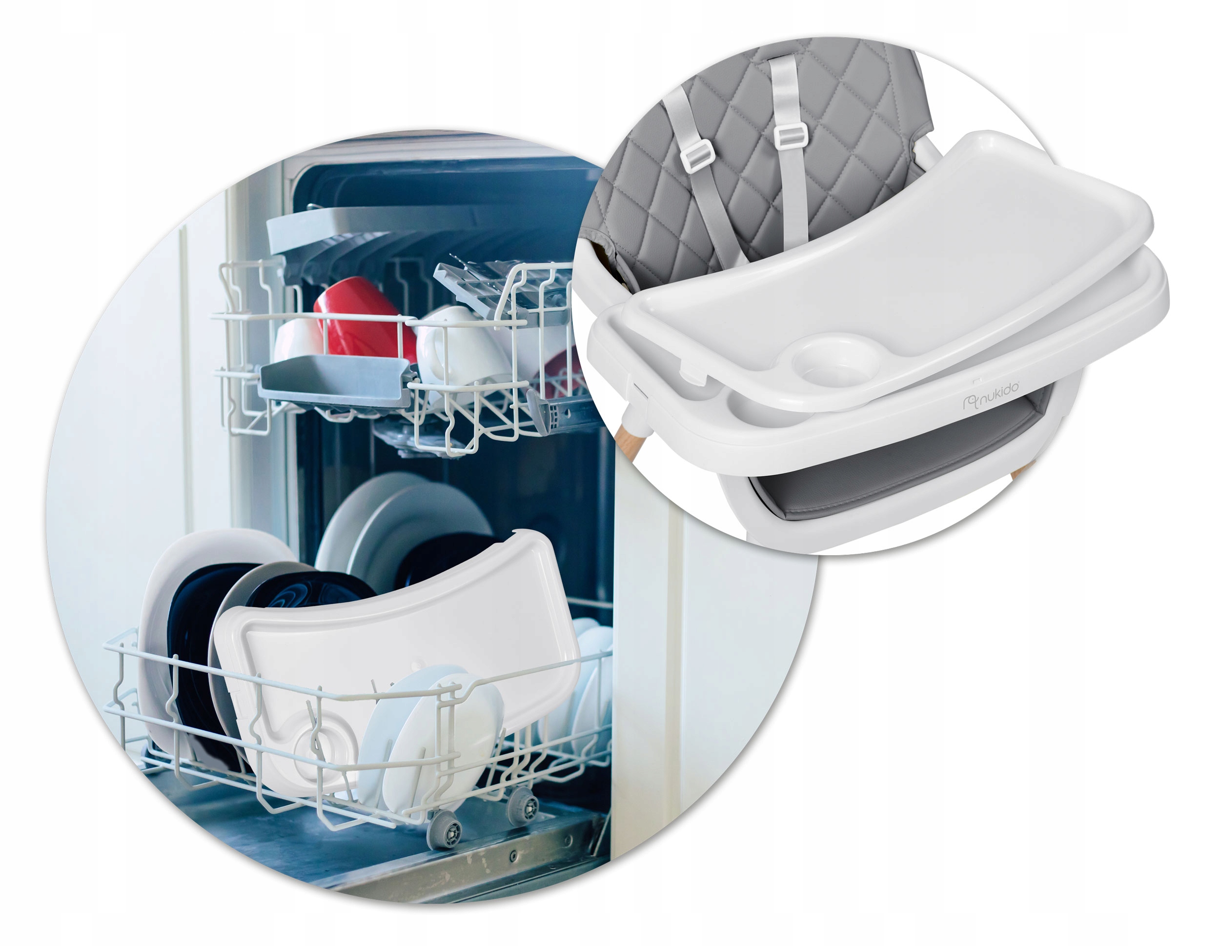 OTROŠKI STOLČEK ZA HRANJENJE Z NASTAVLJIVIM SEDEŽEM 3 V 1 Teža stolčka 4 kg