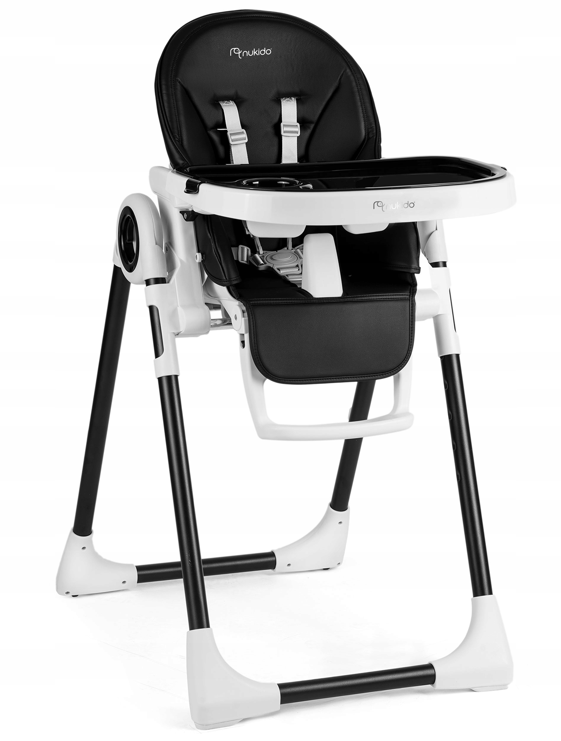 OTROŠKI STOLČEK ZA HRANJENJE, ZLOŽLJIV PLADENJ PREMIUM SEDEŽ NUKIDO BEL Širina izdelka 56 cm