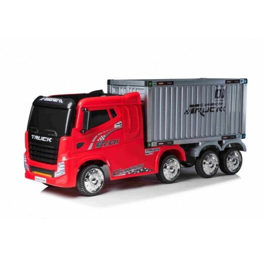 Tovornjak na akumulator s priklopnikom rdeče barve - Polpriklopnik