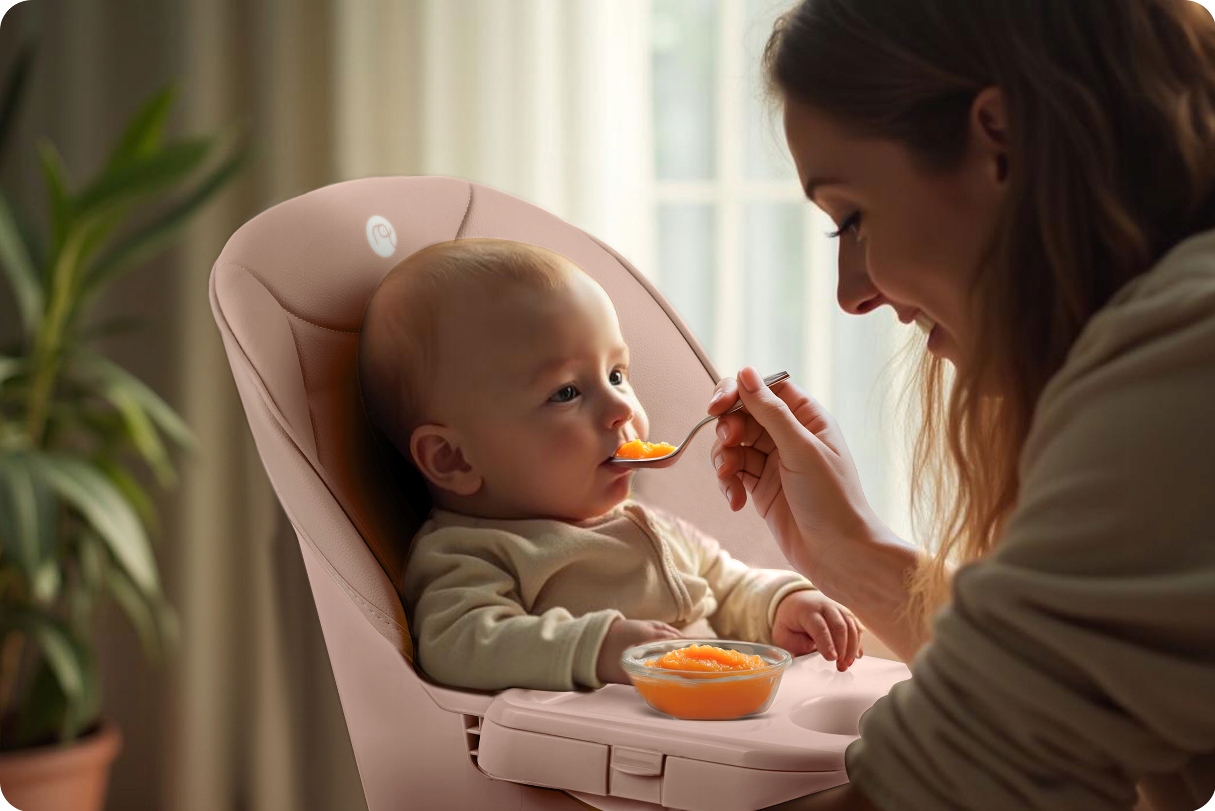 Otroški stolček za hranjenje, nastavljiv, 3-v-1 sedež, pladenj, znamka Nukido