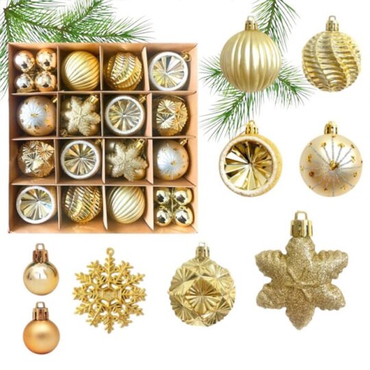 Borovi storži - zlati komplet 40x