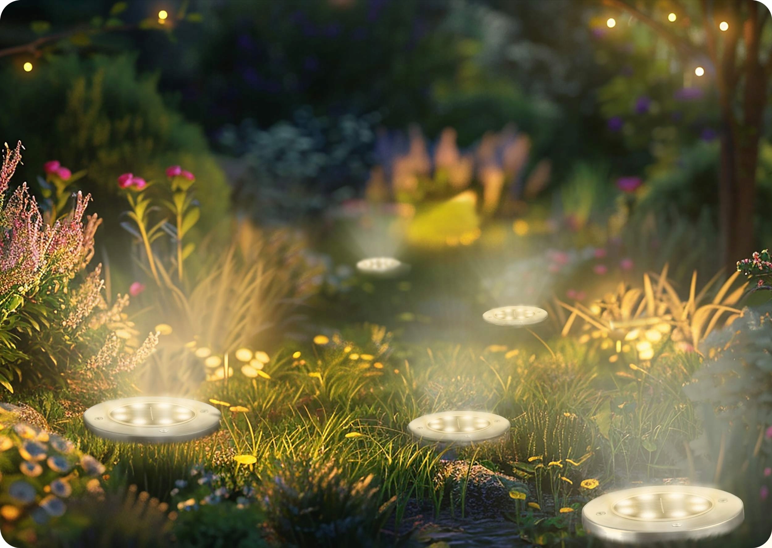 SONČNE VRTNE NADZEMNE SVETILKE HIT Ilumen LED 6 kosov črne barve