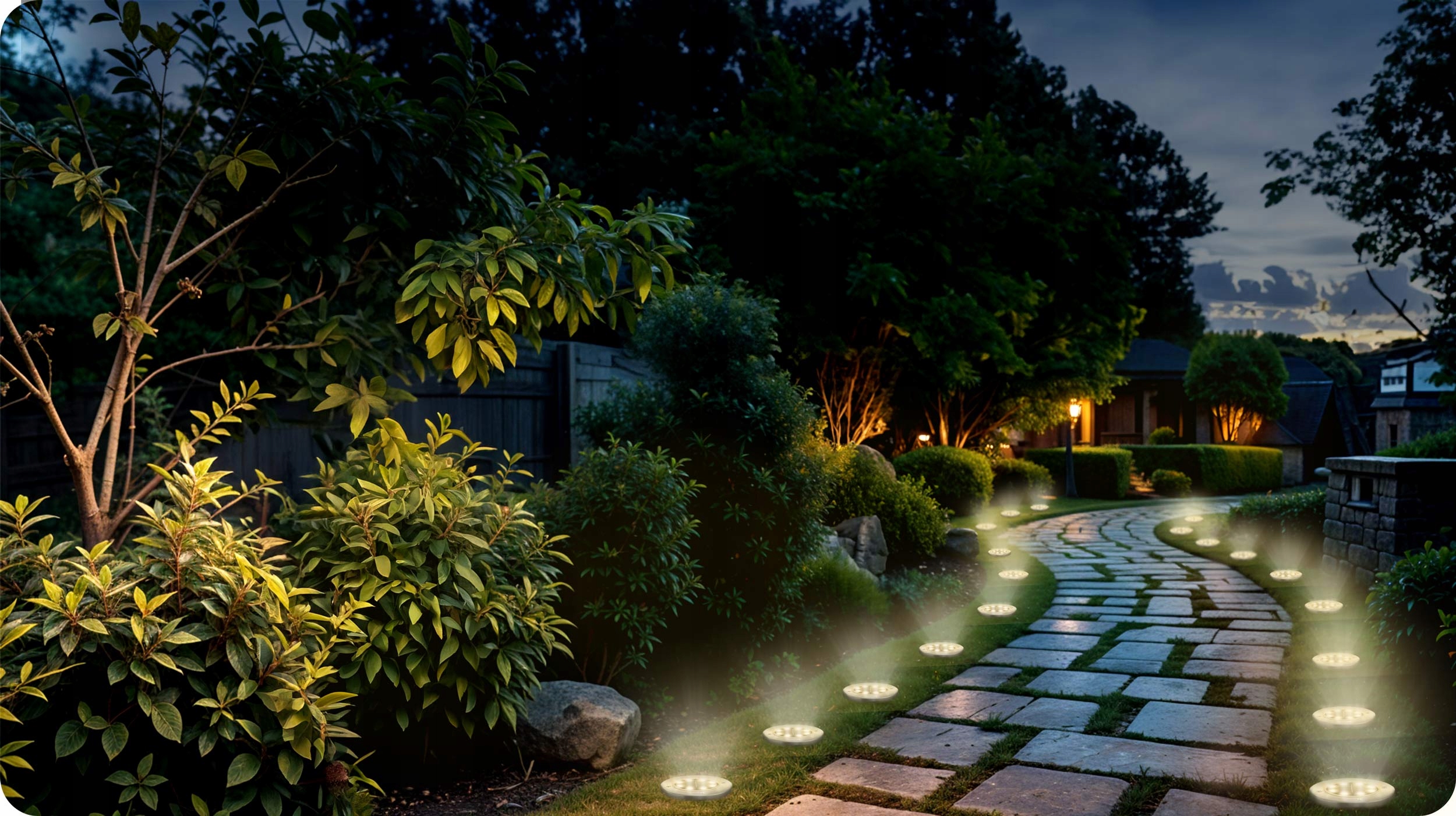 SONČNE VRTNE NADZEMNE SVETILKE HIT Ilumen LED 6 kosov. Skupna višina 14 cm