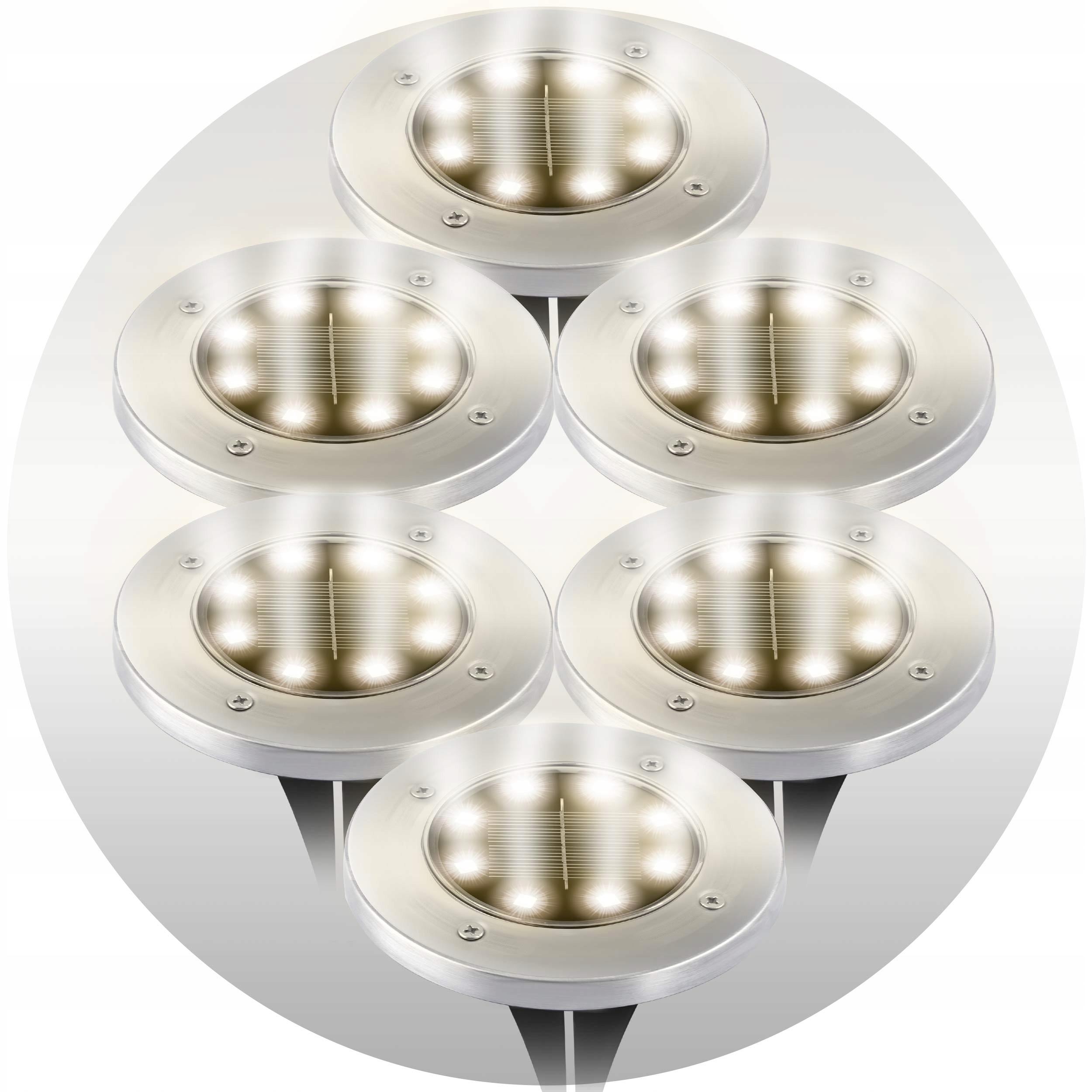 SONČNE VRTNE NADZEMNE SVETILKE HIT Ilumen LED 6 kosov. Baterije niso priložene.